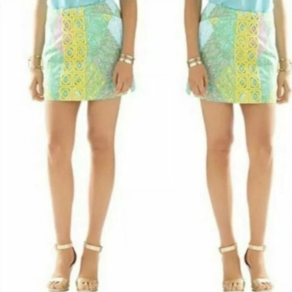 Lilly Pulitzer Sun Dance Small Print Marigold Skirt/skort Size 0